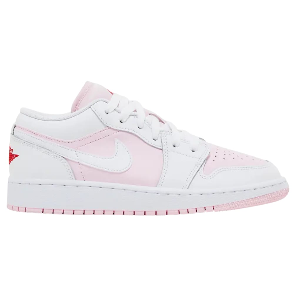 Jordan 1 Low Pink Foam Fire Red White (GS)