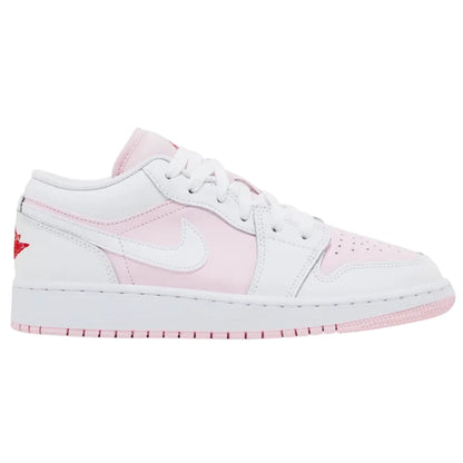 Jordan 1 Low Pink Foam Fire Red White (GS)