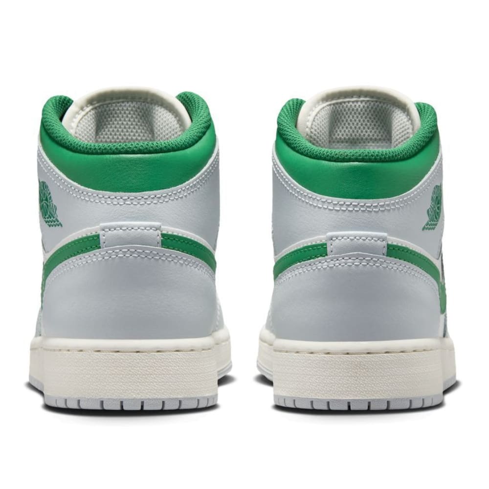 Jordan 1 Mid White Pure Platinum Pine Green (GS)