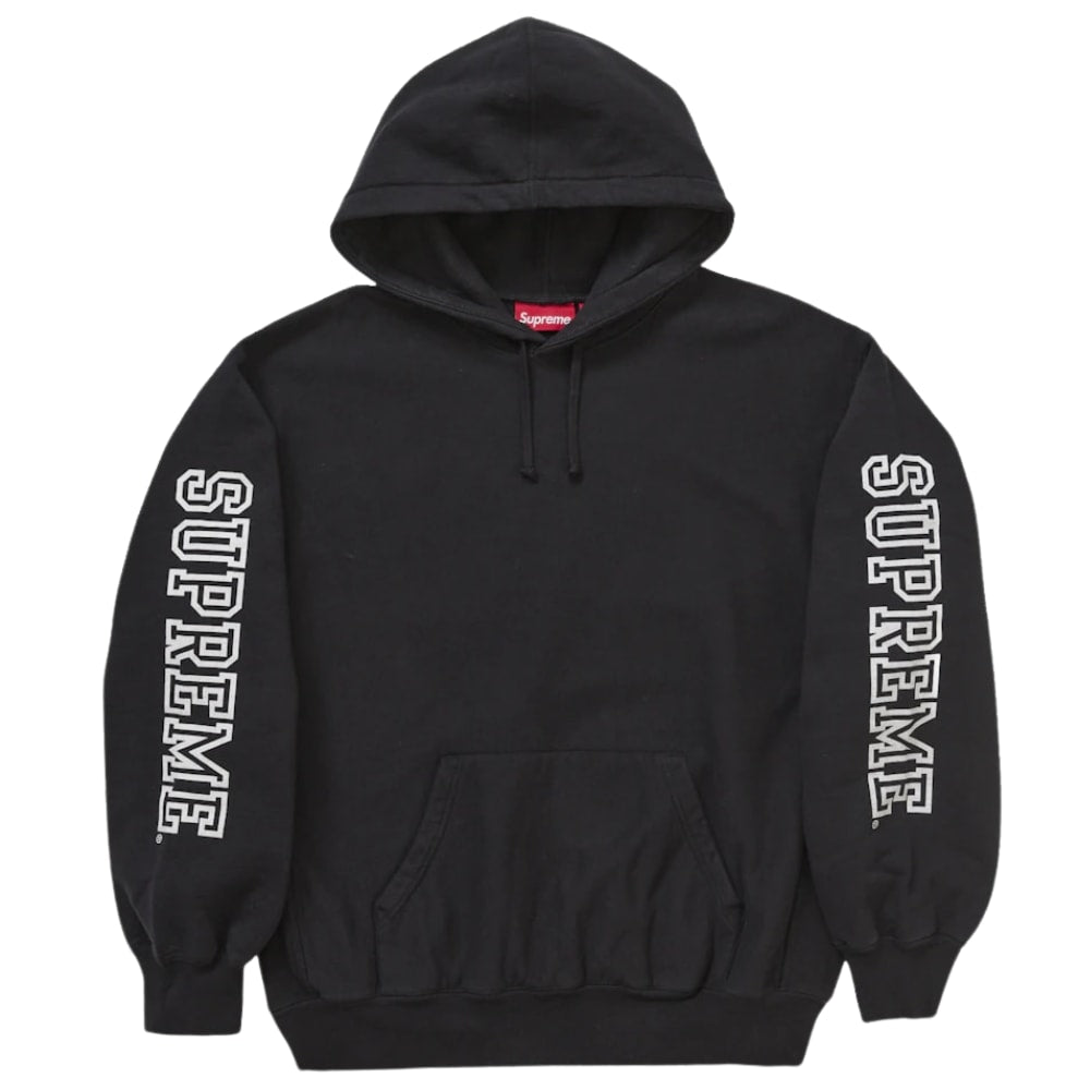 Mikina s kapucňou Supreme Collegiate Sleeve čierna