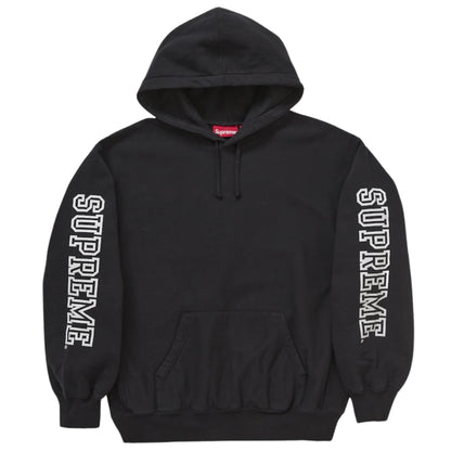 Mikina s kapucňou Supreme Collegiate Sleeve čierna