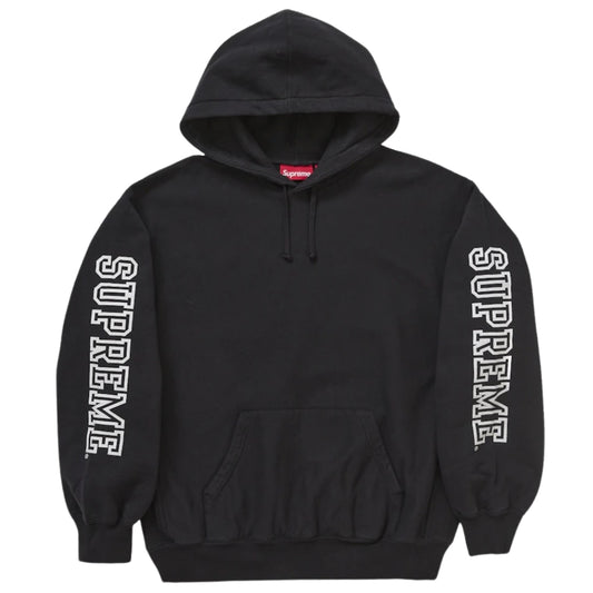 Supreme Collegiate Sleeve Hooded Sweatshirt Black