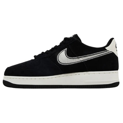 Nike Air Force 1 Low '07 LV8 Black Sail Embroidered Swoosh