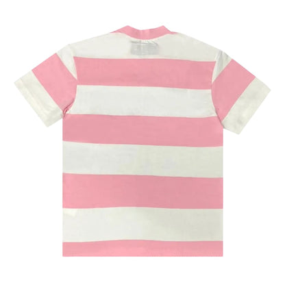 Corteiz Allstarz Striped Tee White/Pink