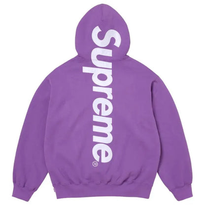 Supreme Satin Appliqué Hooded Sweatshirt (FW25) Violet