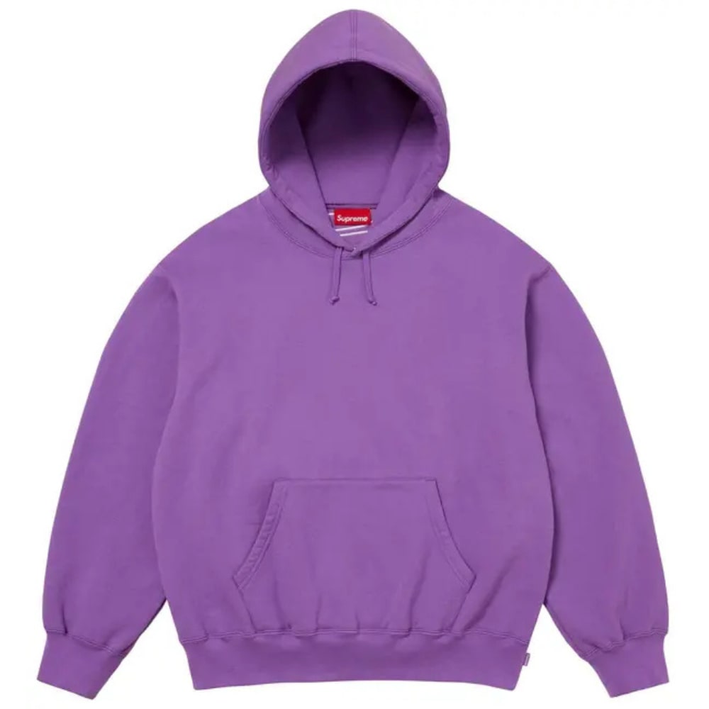 Supreme Satin Appliqué Hooded Sweatshirt (FW25) Violet