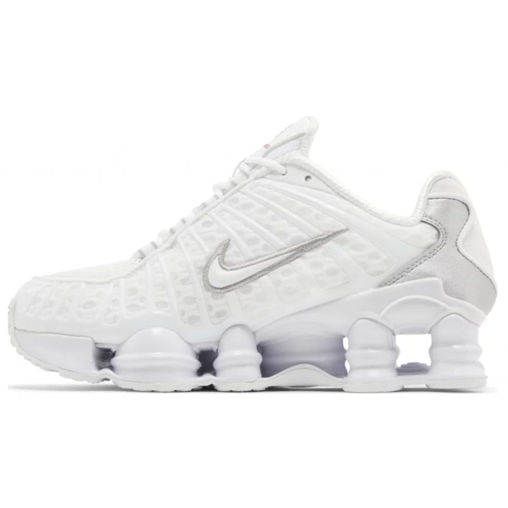 Nike Shox TL White Metallic Silver Max Orange (Women's)