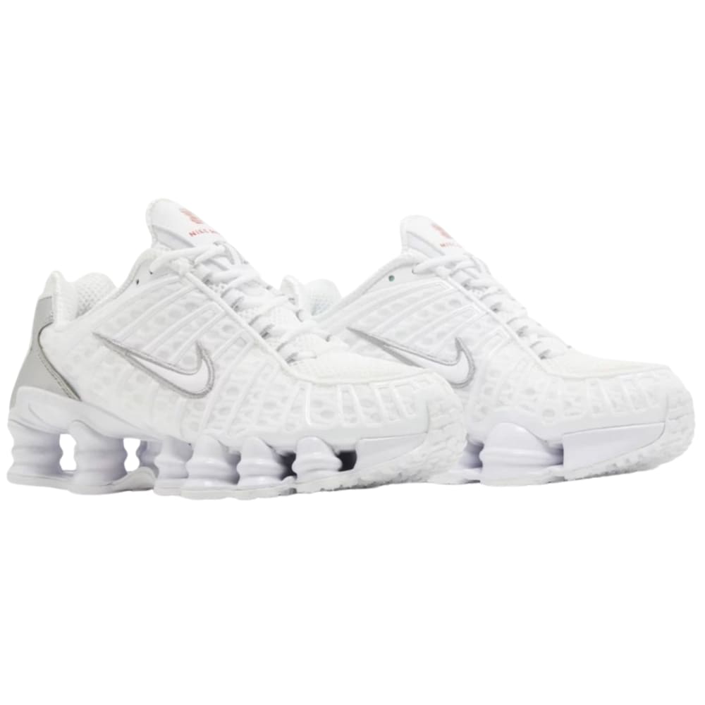 Nike Shox TL White Metallic Silver Max Orange (Women's)