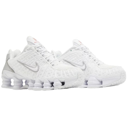 Nike Shox TL White Metallic Silver Max Orange (Women's)