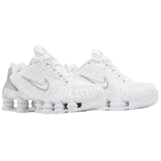 Nike Shox TL White Metallic Silver Max Orange (Women's)