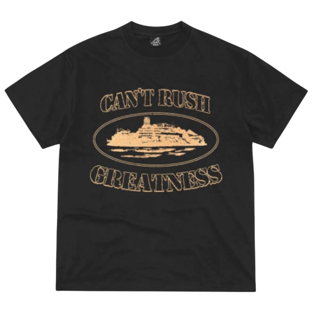 Corteiz x Central Cee Can't Rush Greatness Tee Black