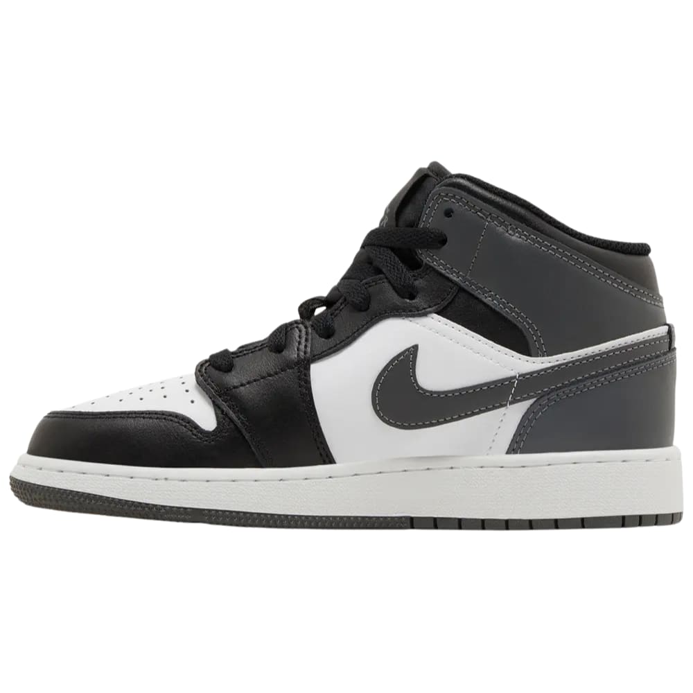 Jordan 1 Mid Black White Iron Grey (GS)