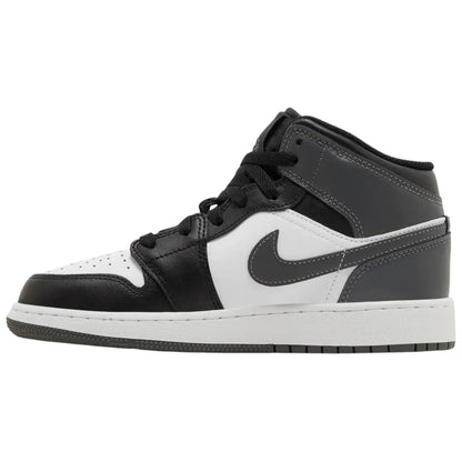 Jordan 1 Mid Black White Iron Grey (GS)