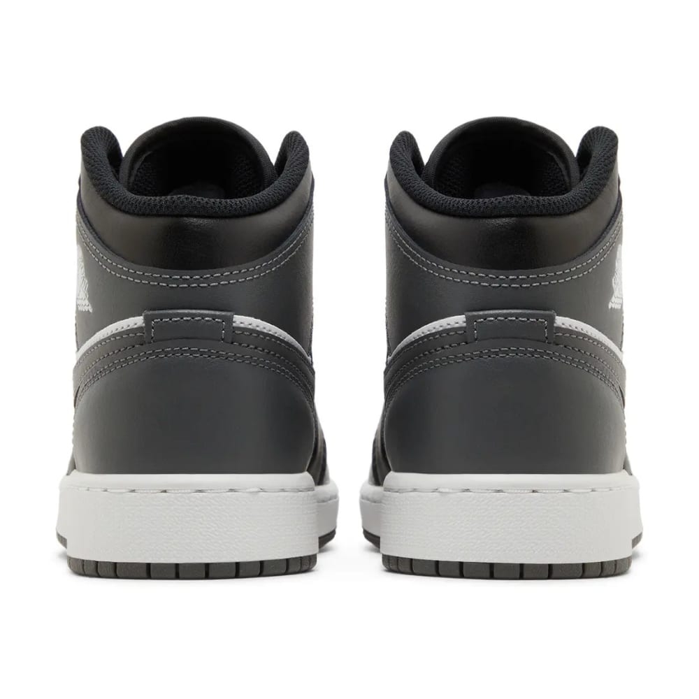 Jordan 1 Mid Black White Iron Grey (GS)