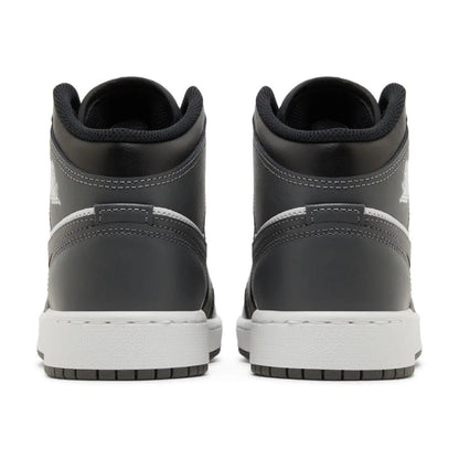Jordan 1 Mid Black White Iron Grey (GS)