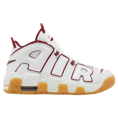 Nike Air More Uptempo White Team Red Gum Light Brown (GS)
