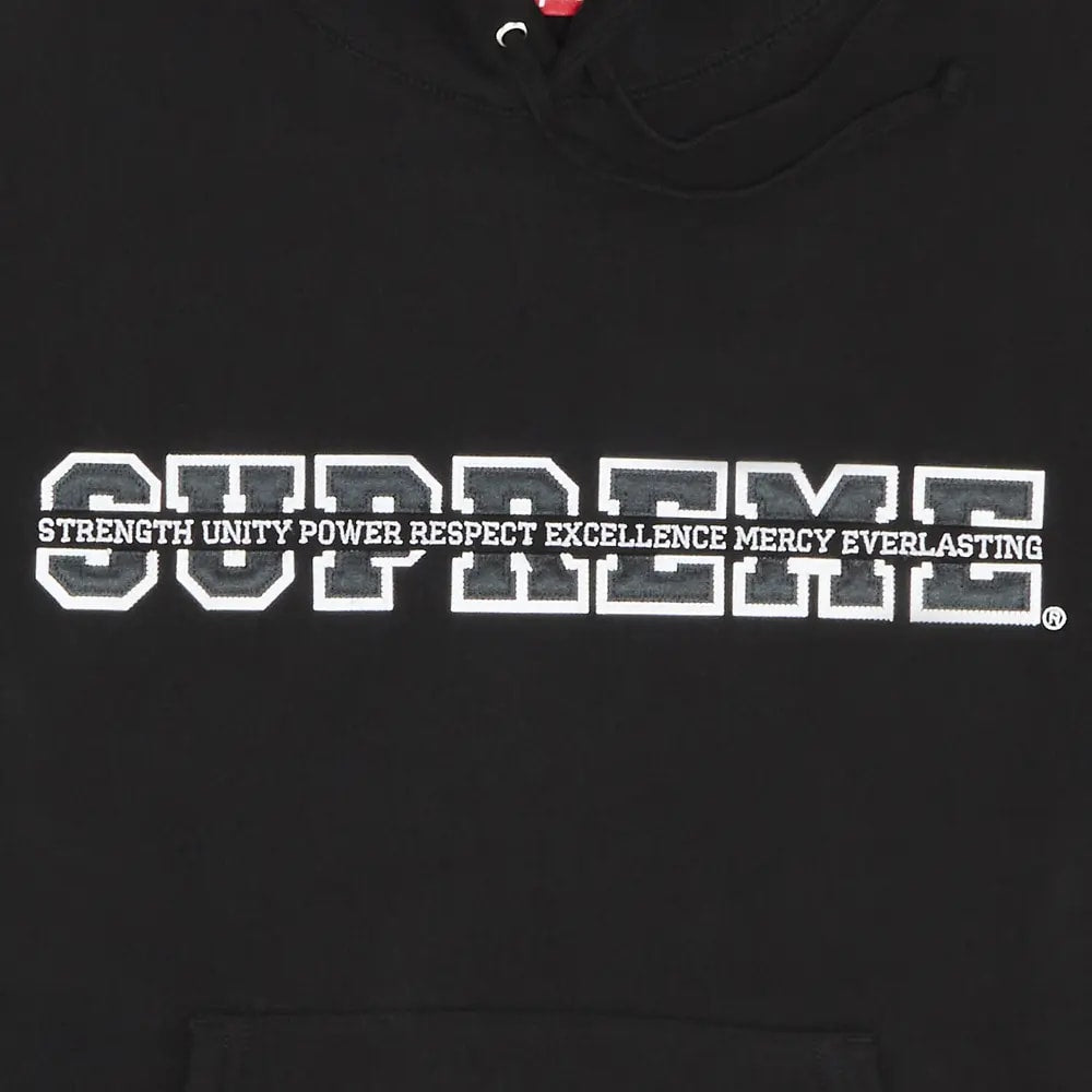 Supreme Collegiate Acronym Hooded Sweatshirt Black