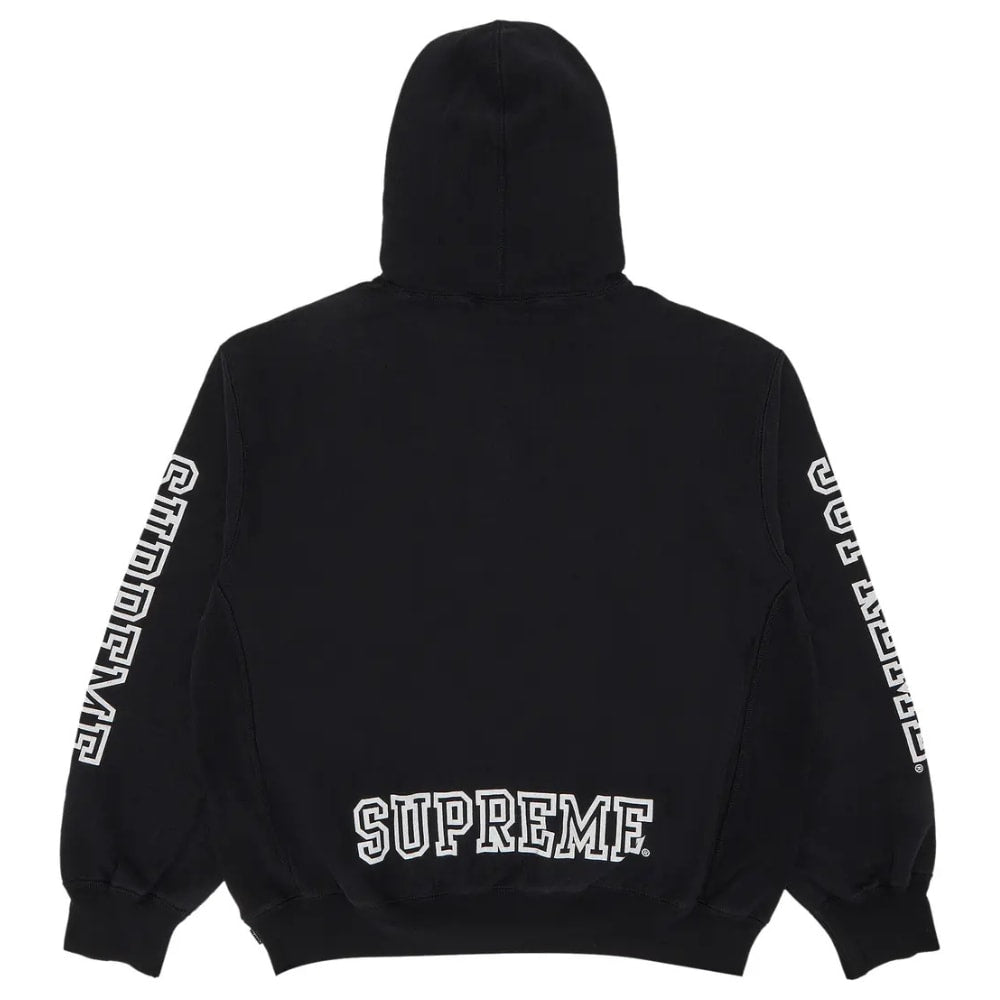 Supreme Collegiate Sleeve Hooded Sweatshirt Black