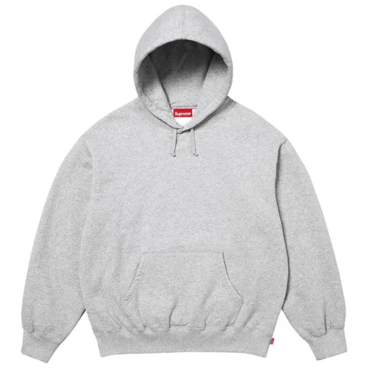 Supreme Satin Appliqué Hooded Sweatshirt (FW25) Heather Grey