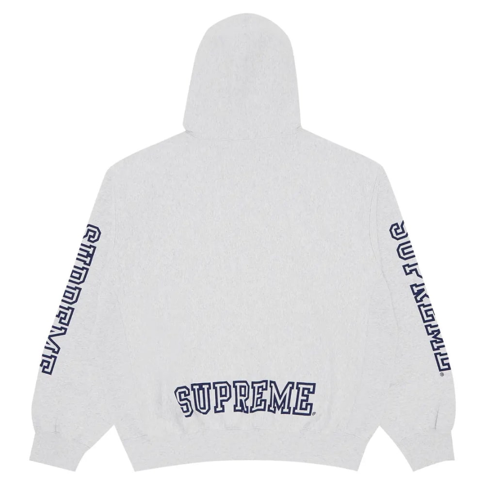 Supreme Collegiate Sleeve Hooded Sweatshirt Ash Grey