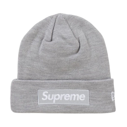 Supreme New Era Box Logo Beanie (FW24) Heather Grey