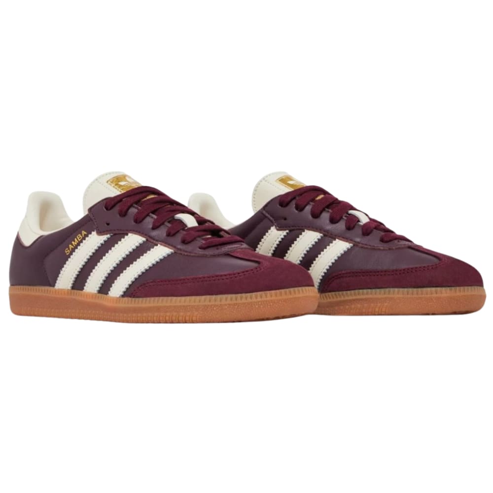 adidas Samba OG Maroon Gold Metallic (Women's)