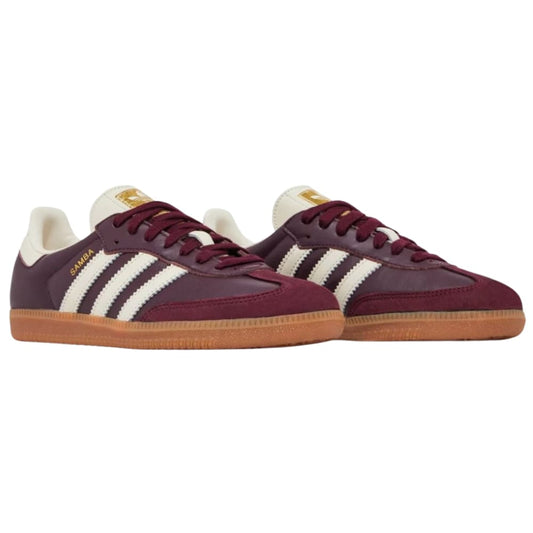 adidas Samba OG Maroon Gold Metallic (Women's)