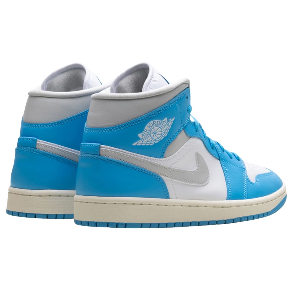 Jordan 1 Mid Dark Powder Blue White Sail Neutral Grey 