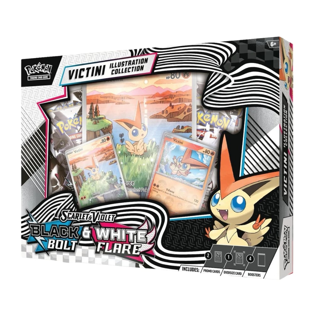 Pokemon Black Bolt/White Flare Unova Victini Illustration Poster Collection Box Pokémon Scarlet & Violet