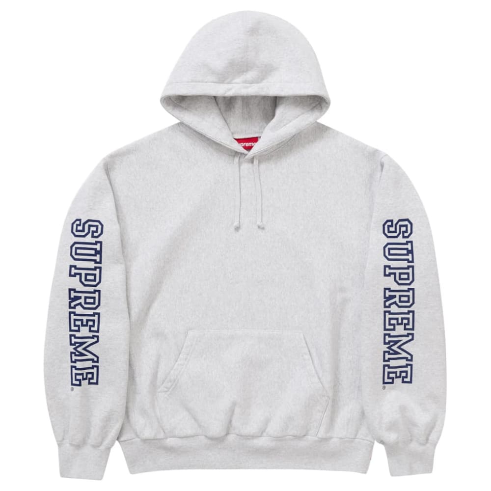 Supreme Collegiate Sleeve Hooded Sweatshirt Ash Grey