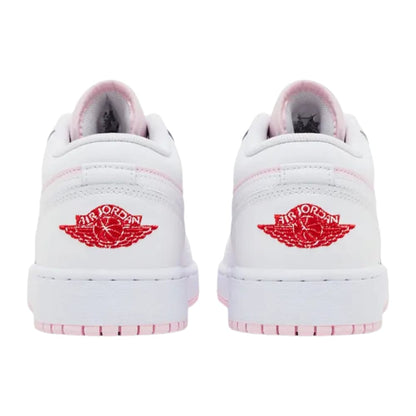 Jordan 1 Low Pink Foam Fire Red White (GS)
