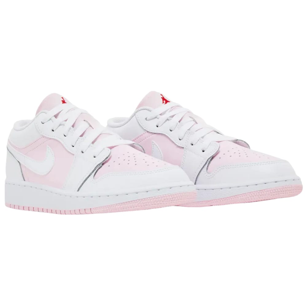 Jordan 1 Low Pink Foam Fire Red White (GS)